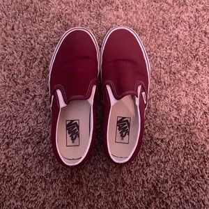 Maroon Slip on Vans